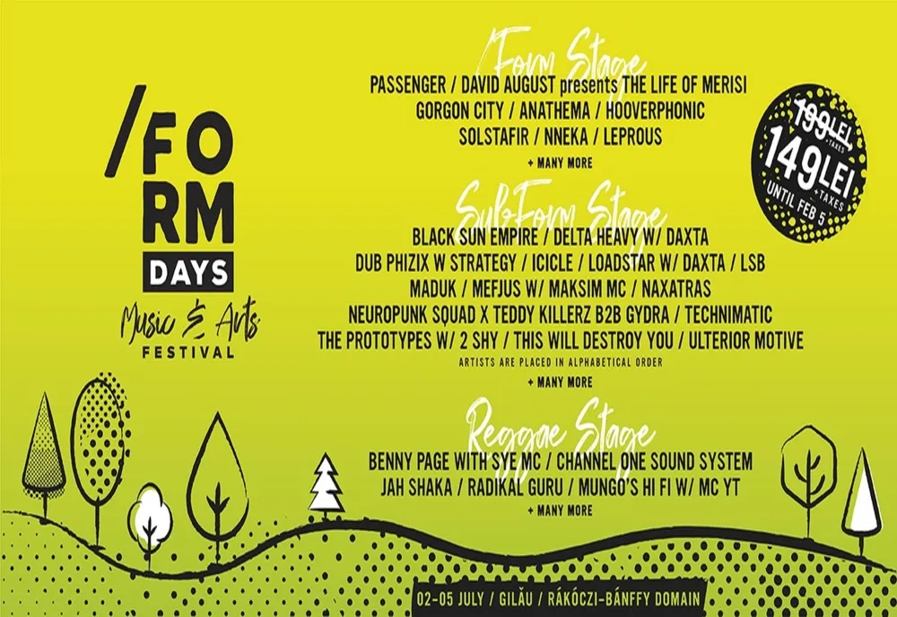 Ultimele zile cu preț special la festivalul /FORM Days din Cluj