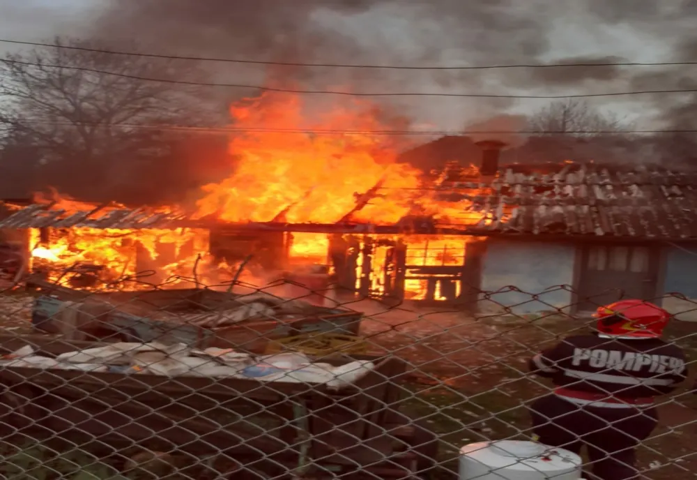 Incendiu violent într-o localitate din Cluj! Mai multe anexe au fost distruse (FOTO)