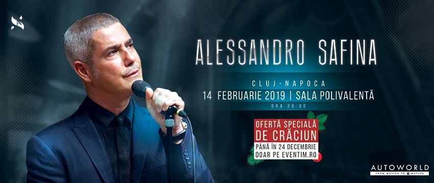 Alessandro Safina va concerta în februarie la Cluj