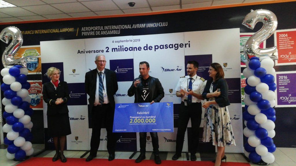 Aeroportul din Cluj a sărbătorit pasagerul cu numărul 2 milioane