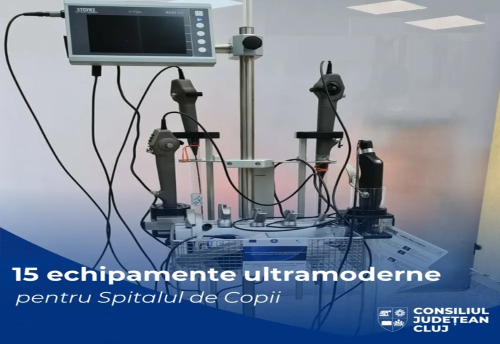 15 noi echipamente medicale ultramoderne pentru Spitalul de Copii din Cluj
