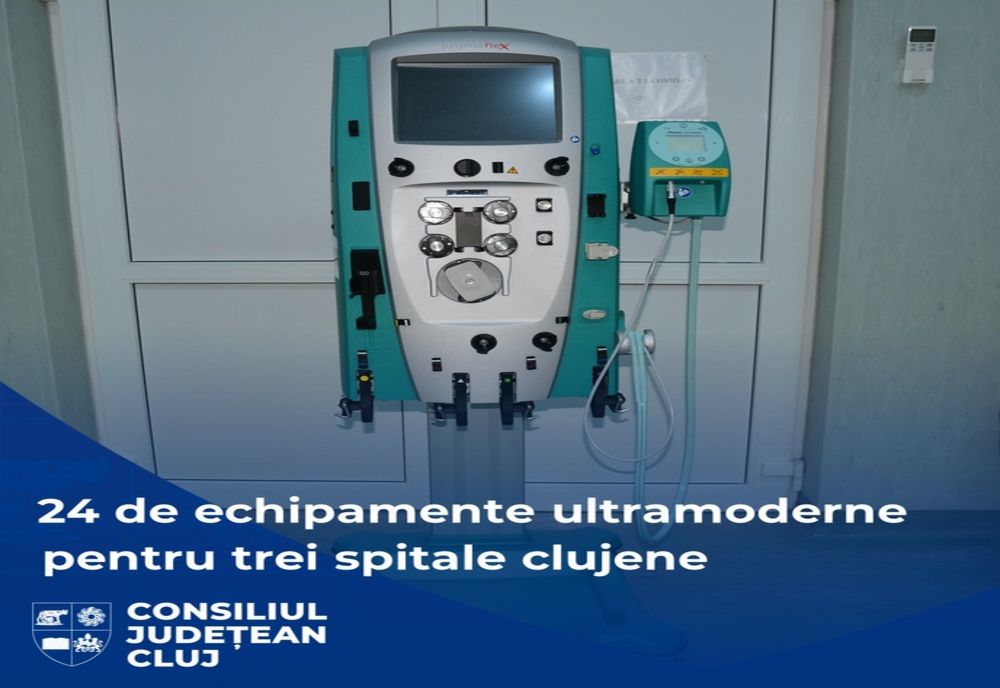 Trei spitale clujene au fost dotate cu peste 20 de noi echipamente medicale ultramoderne