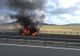 FOTO | Maşină distrusă de flăcări pe Autostrada A3
