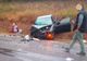 FOTO | Trei maşini implicate într-un accident în comuna Apahida! O persoană a fost rănită