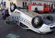 FOTO | Poliţişti implicaţi într-un accident rutier în Cluj! Maşina lor s-a răsturnat după impactul cu un alt autoturism