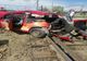 FOTO | Mașină lovită de tren în Dej! Șoferul a scăpat ca prin minune