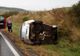 Accident în apropiere de Vâlcele! O şoferiţă s-a răsturnat cu maşina