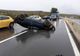 FOTO | Accident în apropiere de Vâlcele! Un şofer s-a răsturnat cu maşina 