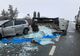 FOTO | Accident pe centura Apahida cu trei maşini! O autoutilitară s-a răsturnat