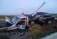FOTO | Accident pe Autostrada A3! Bărbat rănit după ce s-a izbit cu autoplatforma de parapeţi