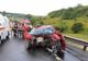 FOTO | Accident rutier între Cluj şi Oradea! Impact violent între un autocamion şi un autoturism
