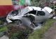Accident urmat de un incendiu în Poieni! Un bărbat a fost rănit (FOTO)