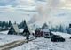 Cabană cuprinsă de incendiu în Copcea! Au intervenit pompierii, dar şi 20 de localnici (FOTO)